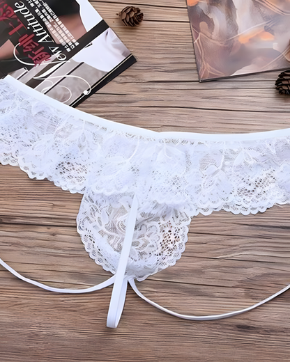 Men's Sexy Lace Wide Band Thong Underwear
