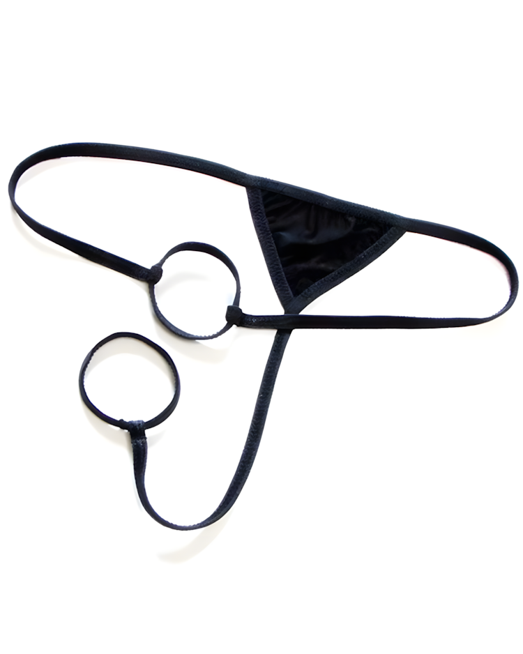 Men's Minimalist Dual Ring Strap Thong