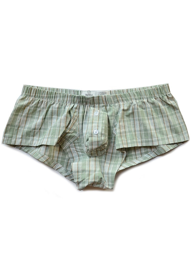 Men's Low Rise Plaid Lounge Boxers