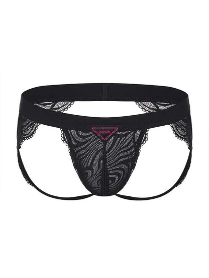Noir Desire Sheer Lace Cutout Jockstrap
