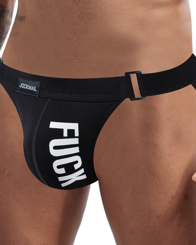 Low Waist Sexy Letter Print Jockstrap