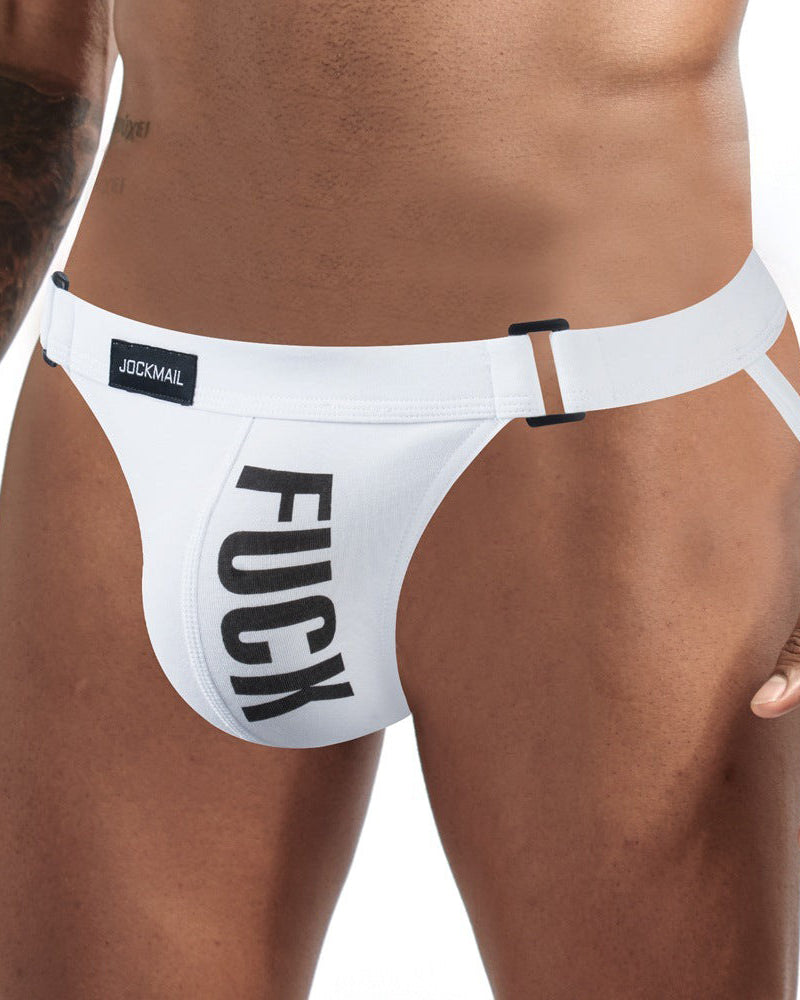 Low Waist Sexy Letter Print Jockstrap