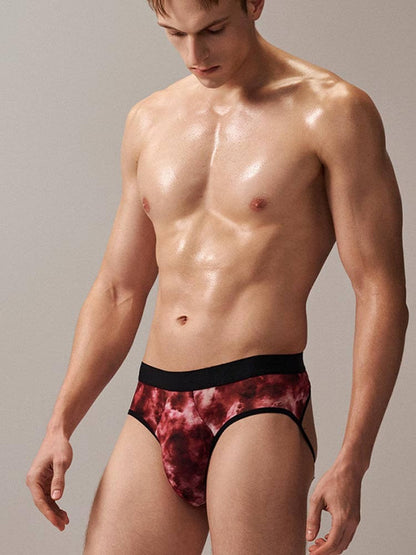 Crimson Vice Men’s Tie-Dye Gem Chain Briefs