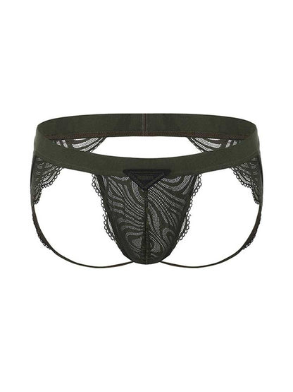 Noir Desire Sheer Lace Cutout Jockstrap