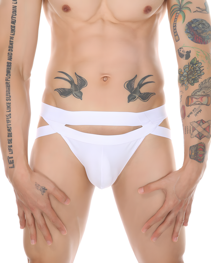 Men's Metal Ring Harness Thong