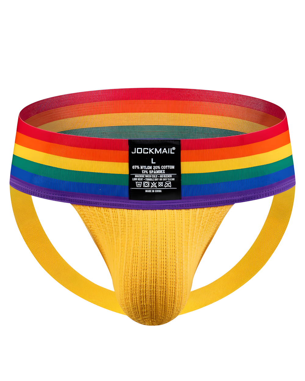 Wide Band Rainbow Bikini Jockstrap