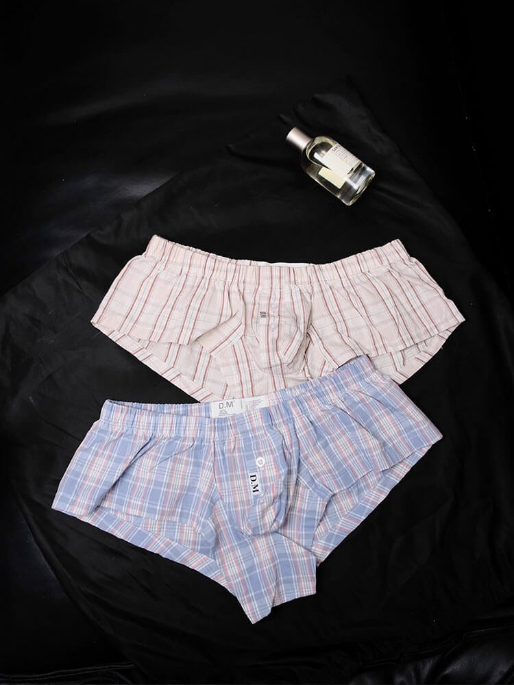 Men's Low Rise Plaid Lounge Boxers