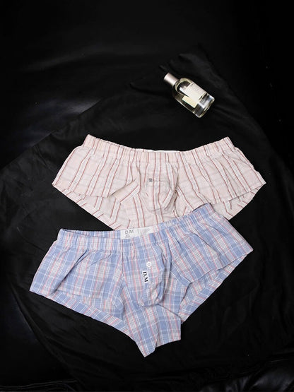 Men's Low Rise Plaid Lounge Boxers