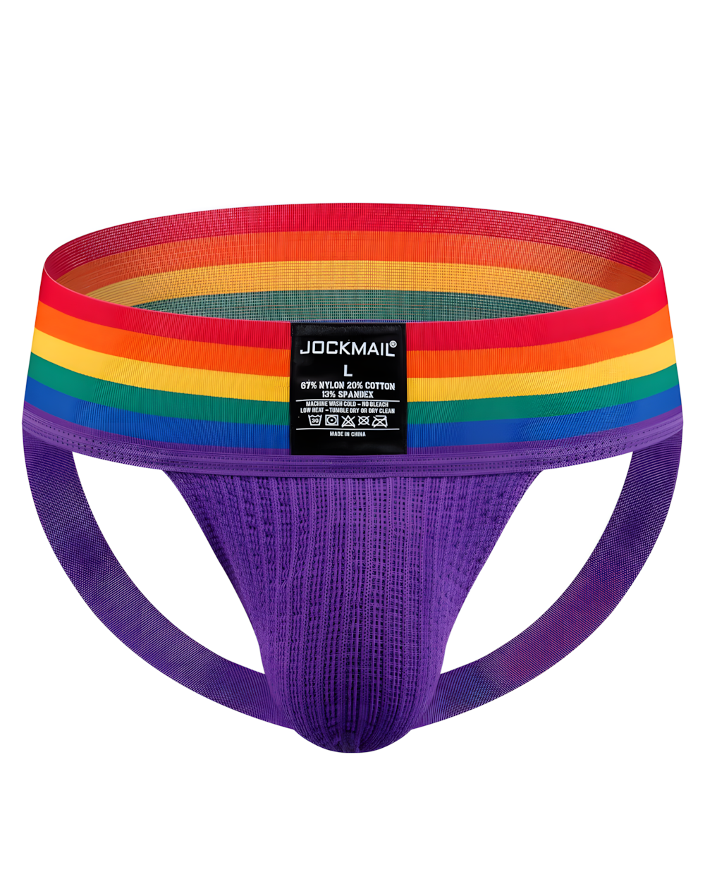 Wide Band Rainbow Bikini Jockstrap