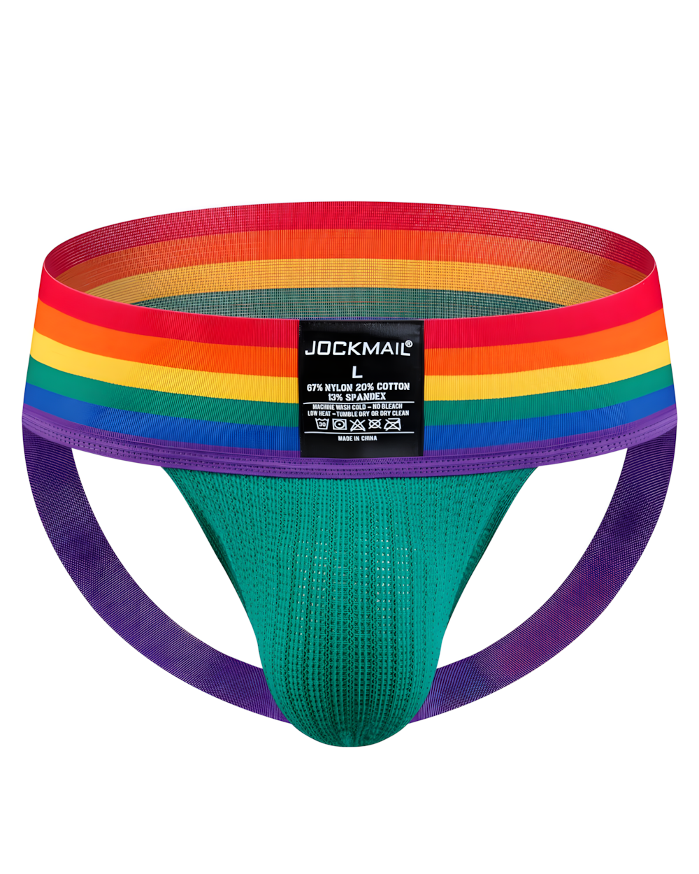 Wide Band Rainbow Bikini Jockstrap
