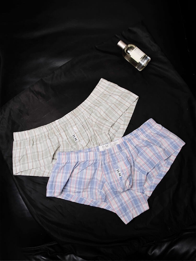 Men's Low Rise Plaid Lounge Boxers