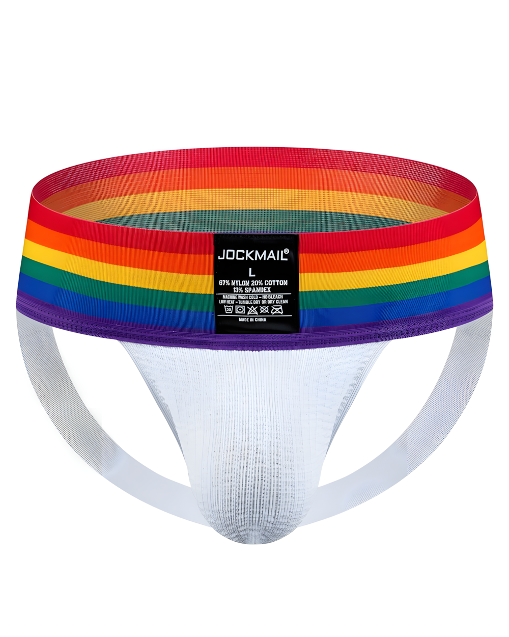 Wide Band Rainbow Bikini Jockstrap