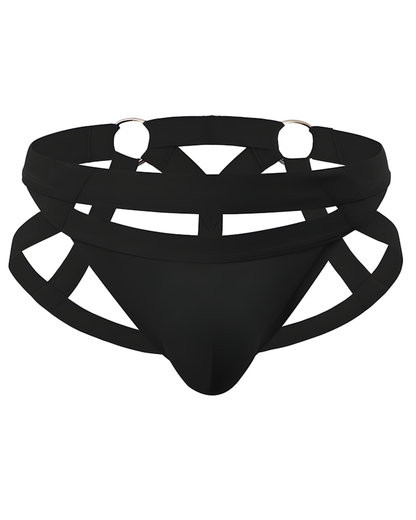 Men's Metal Ring Harness Thong