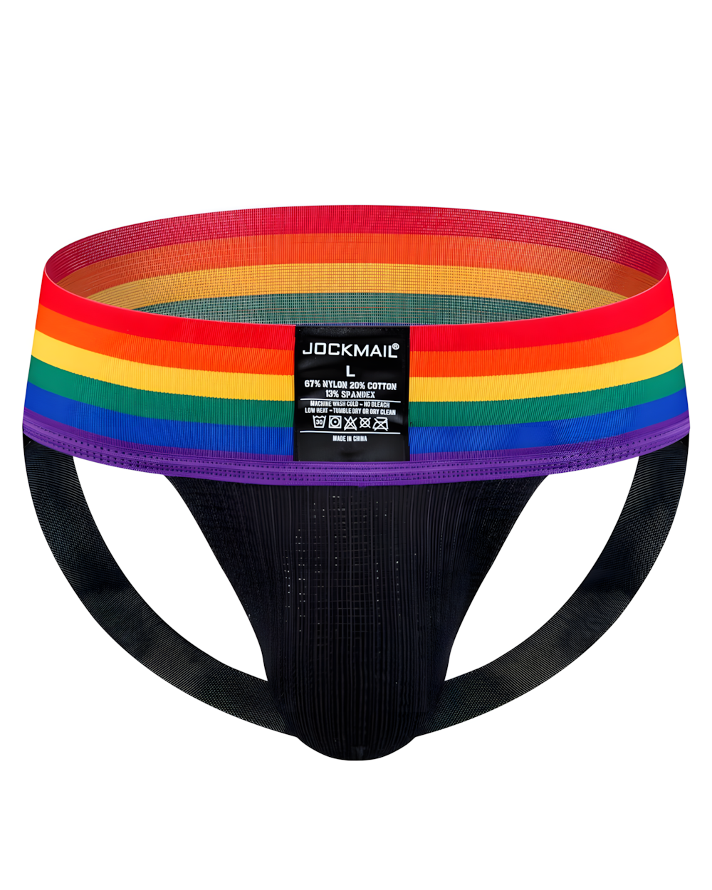 Wide Band Rainbow Bikini Jockstrap