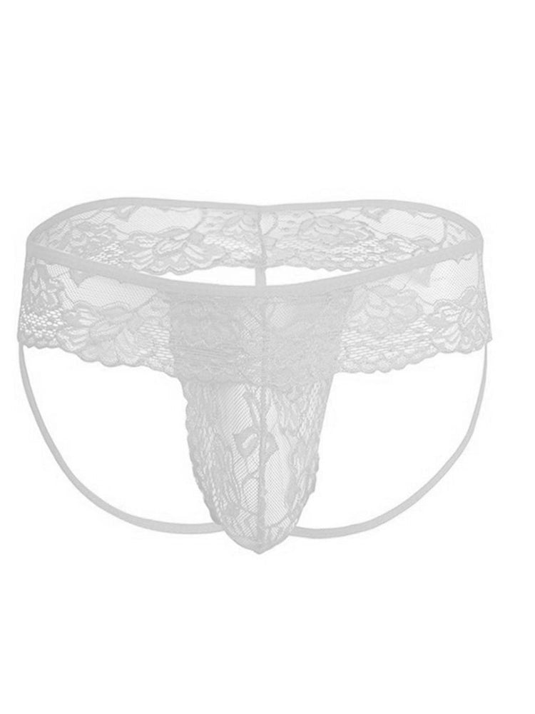 Men's Sexy Lace Wide Band Thong Underwear