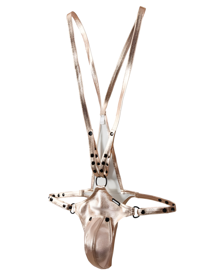 Men's Studded Harness Thong