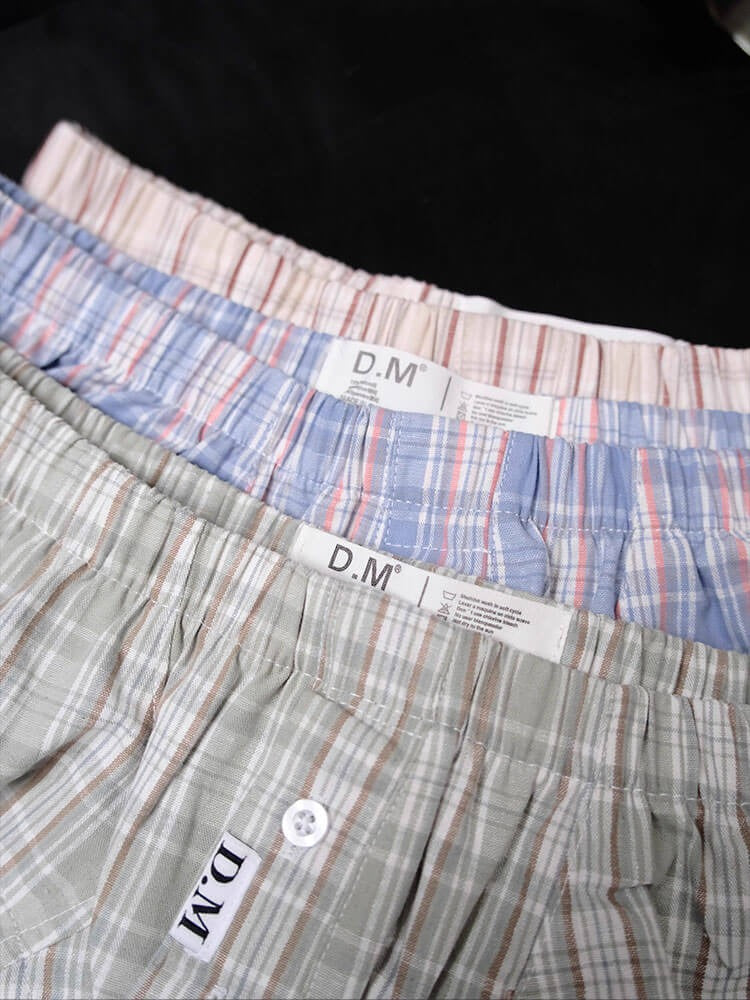 Men's Low Rise Plaid Lounge Boxers