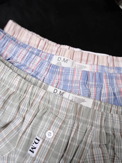 Men's Low Rise Plaid Lounge Boxers