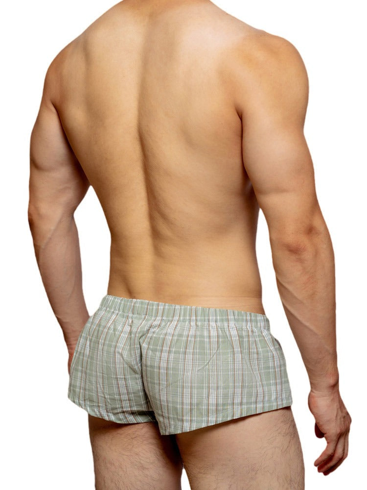 Men's Low Rise Plaid Lounge Boxers