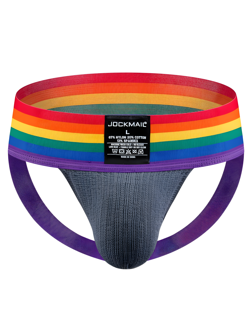 Wide Band Rainbow Bikini Jockstrap