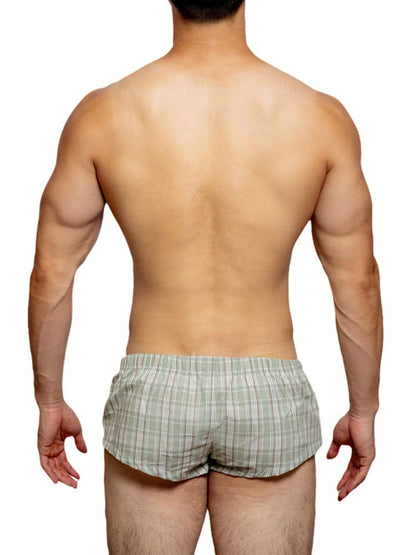 Men's Low Rise Plaid Lounge Boxers