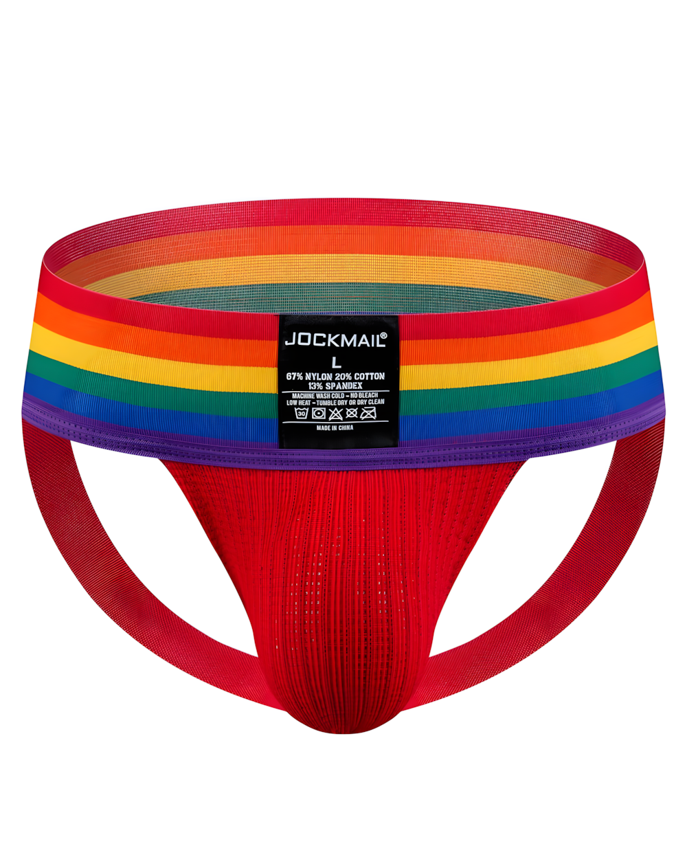 Wide Band Rainbow Bikini Jockstrap