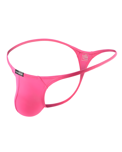 Men's Solid Nylon Low Rise G-String Thong