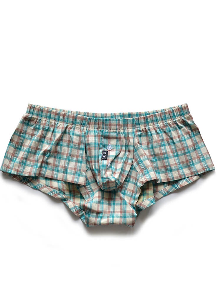 Men's Low Rise Plaid Lounge Boxers