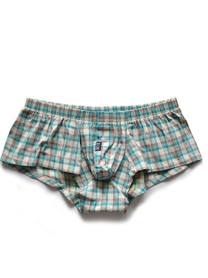 Men's Low Rise Plaid Lounge Boxers