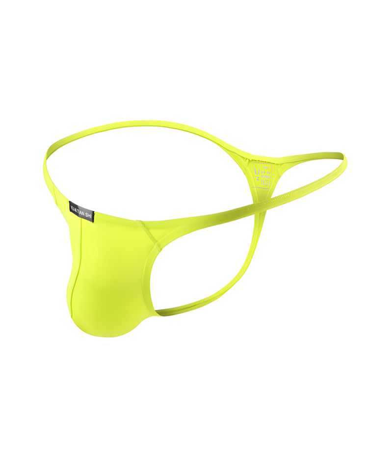 Men's Solid Nylon Low Rise G-String Thong