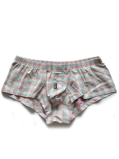 Men's Low Rise Plaid Lounge Boxers