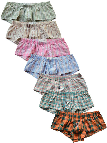 Men's Low Rise Plaid Lounge Boxers