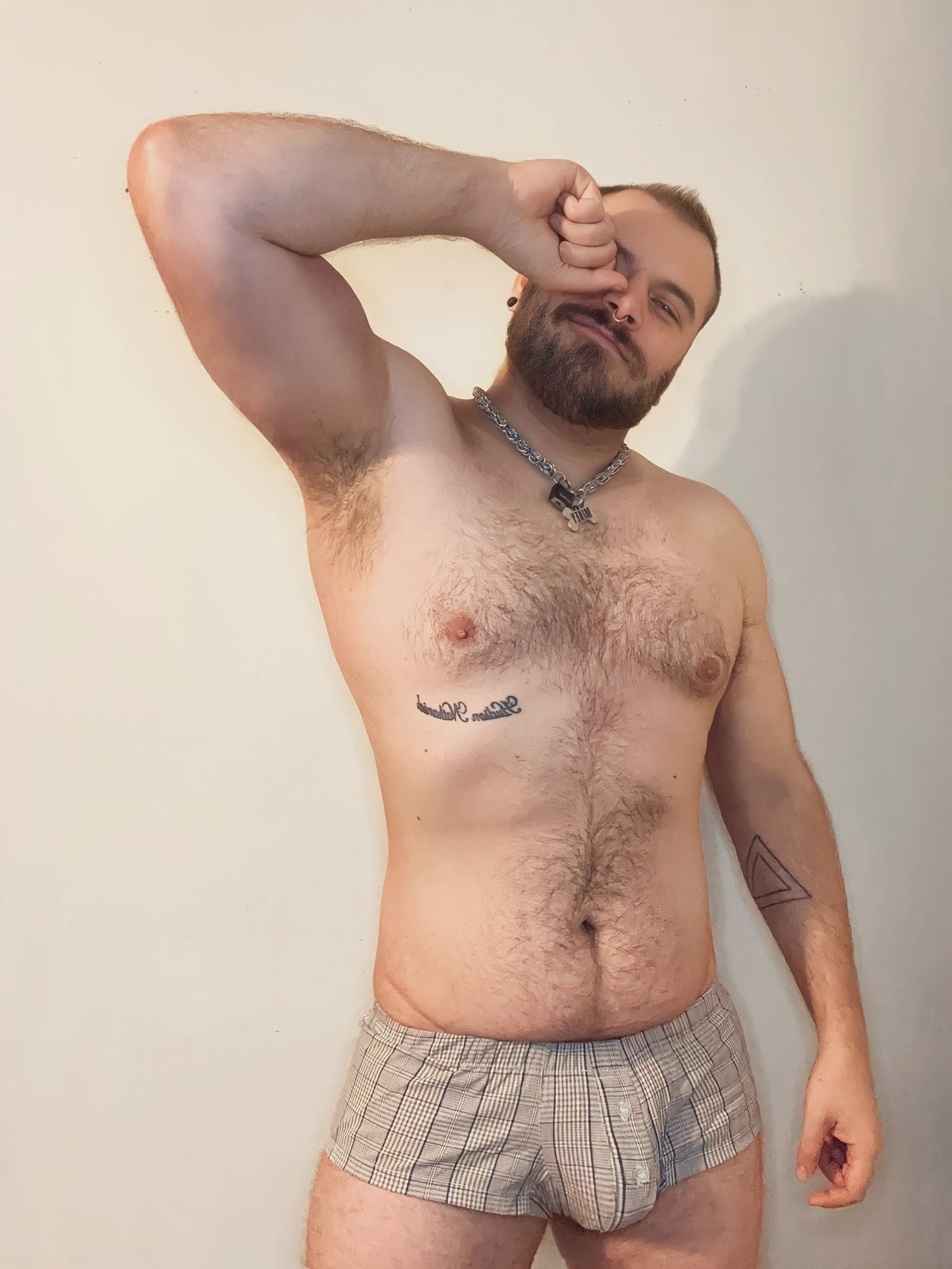 Men's Low Rise Plaid Lounge Boxers