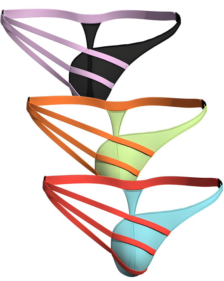 Men's Sexy Strappy Hollow Out Thong
