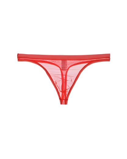 Men's Ultra-Thin Sheer Mesh Low Rise Thong