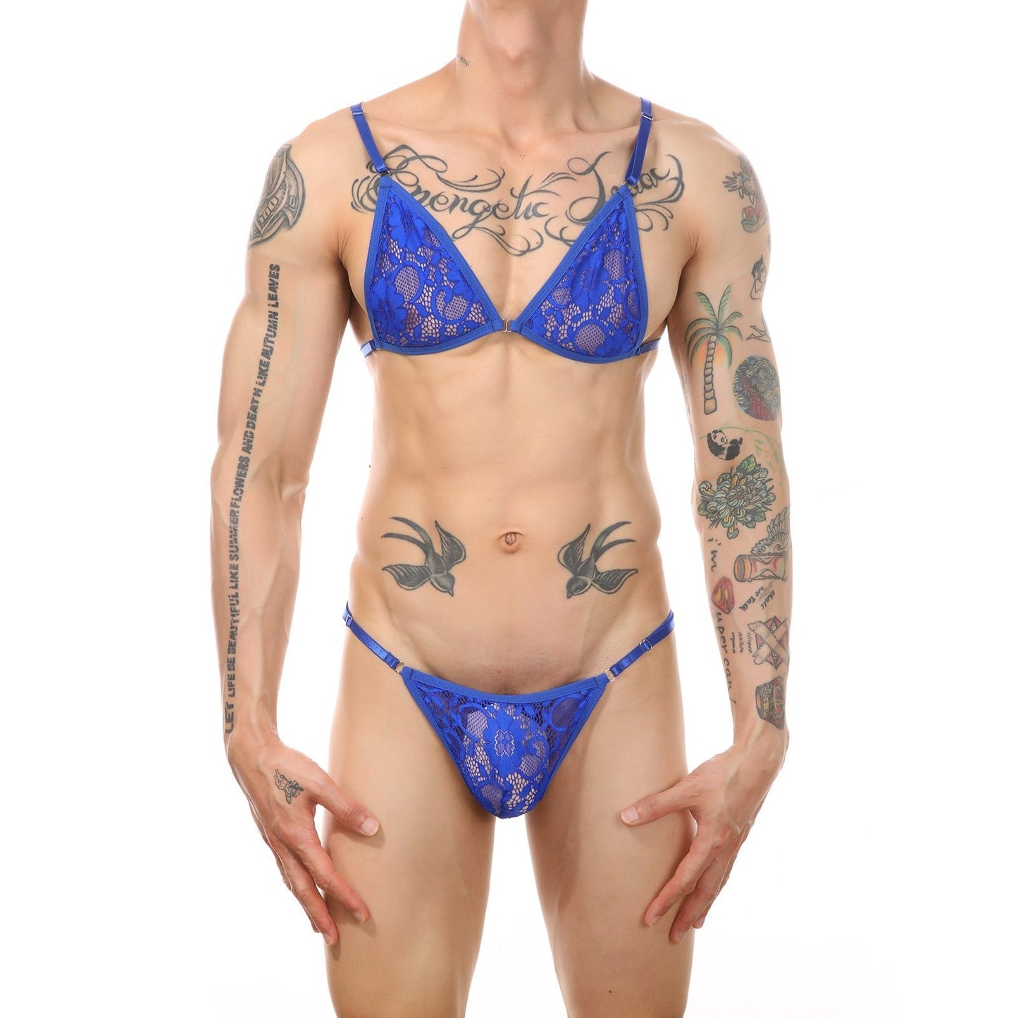Men's Sexy Lace Bikini Lingerie Set