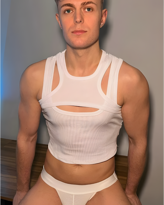 Men's Cropped Harness Tank & Jock Set