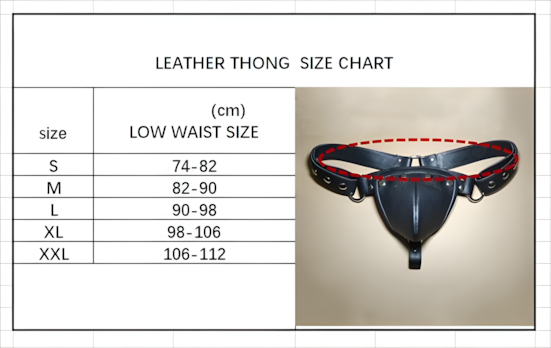 Men's Sexy Genuine Leather Detachable Pouch Thong