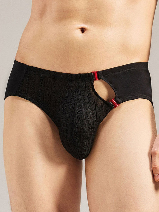 UNBOUND Asymmetric Lace Cutout Brief