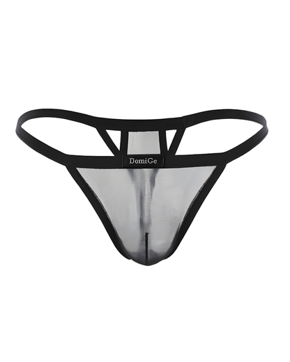 Men's Ice Silk See-Through Mesh Thong