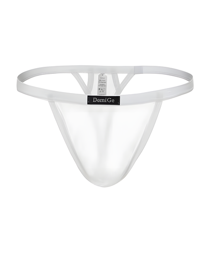 Men's Ice Silk See-Through Mesh Thong