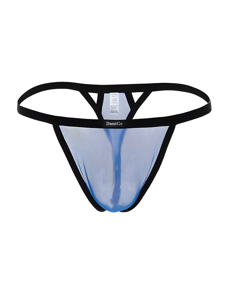 Men's Ice Silk See-Through Mesh Thong