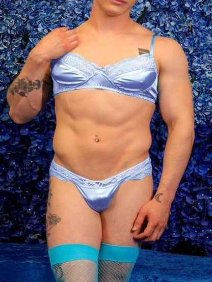 Luxe Satin Bra for Men - QQNY016