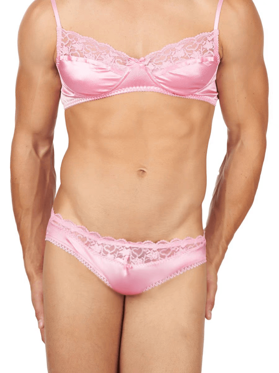 Luxe Satin Bra for Men - QQNY016