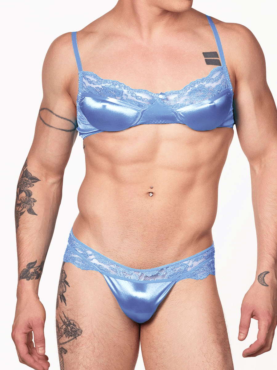 Luxe Satin Bra for Men - QQNY016