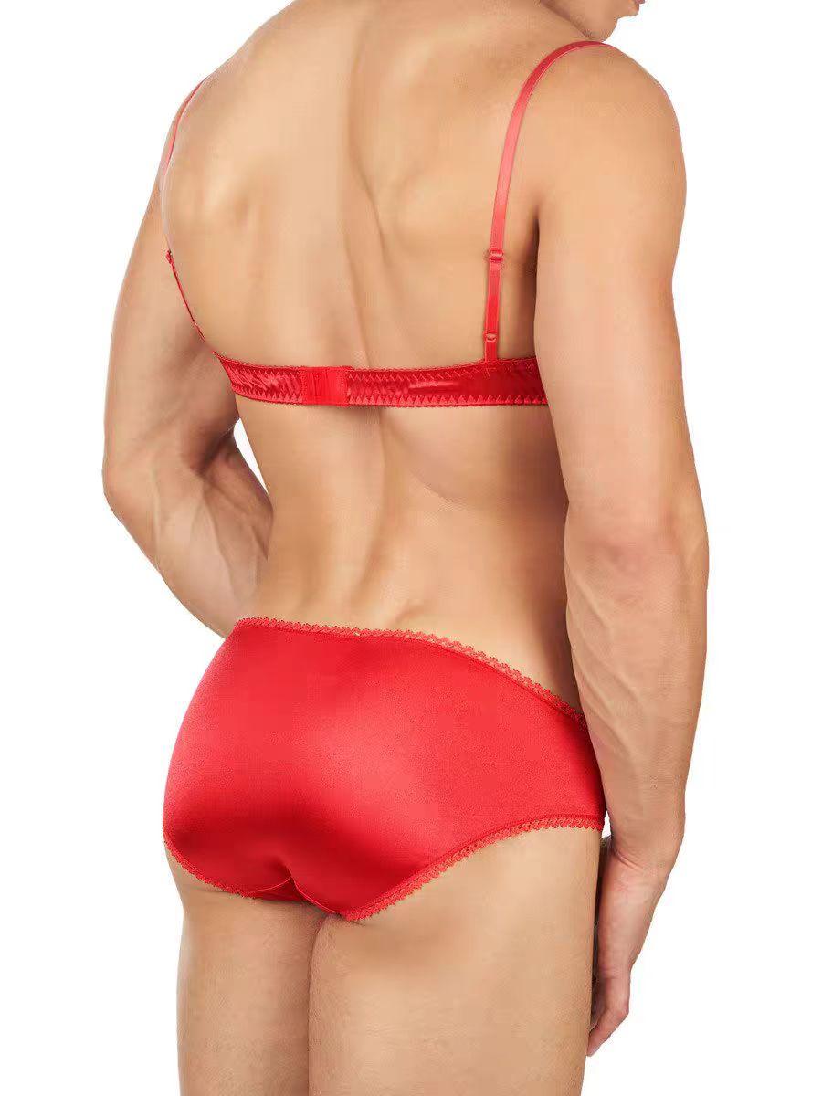 Luxe Satin Bra for Men - QQNY016