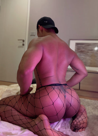 Men High Waist Fishnet Pantyhose - CW033