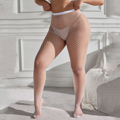 Men High Waist Fishnet Pantyhose - CW033