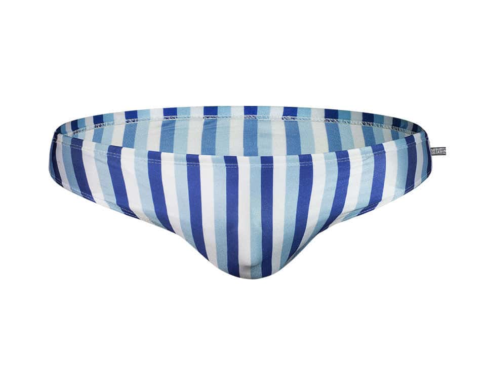 Men's Aquatic Rhythms Striped Swim Briefs - YK019