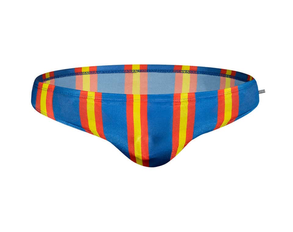 Men's Aquatic Rhythms Striped Swim Briefs - YK019